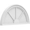 Ekena Millwork Half Round 3 Spoke Architectural Grade PVC Pediment, 26"W x 13"H x 2"P PEDPS026X130HRO03 - alternate 1
